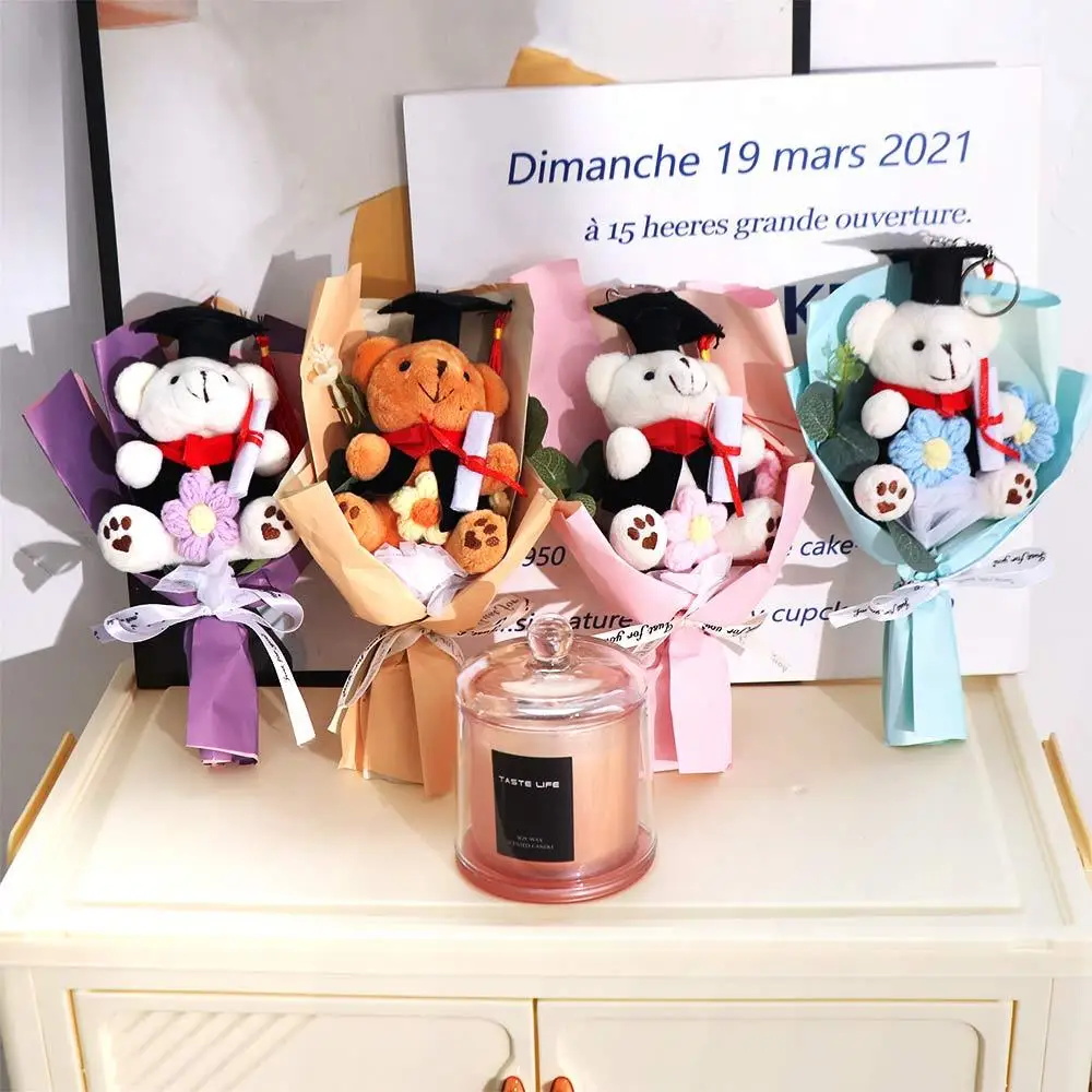 

Graduation Season Little Bear Crochet Bouquet Graduation Ceremony Congratulation Graduation Flower Bouquet Commemorative Plush