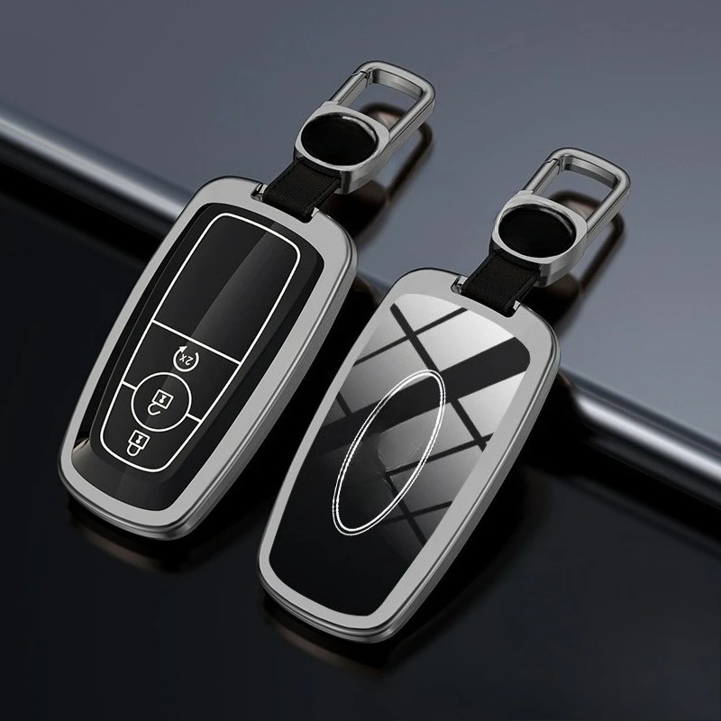 Premium Aluminum Alloy Key Cover Case for Ford Mondeo/Focus/Edge/Evos/Explorer/Escort (2023) - Protective Key Fob Shell