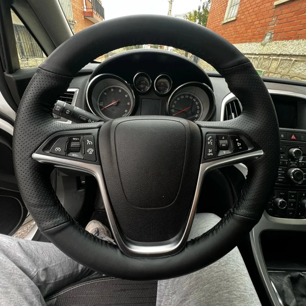 Hand Stitched Artificial Leather Steering Wheel Cover For Opel Ampera 2012 Zafira Tourer Astra (J) 2010-2015 Auto Interior Acces