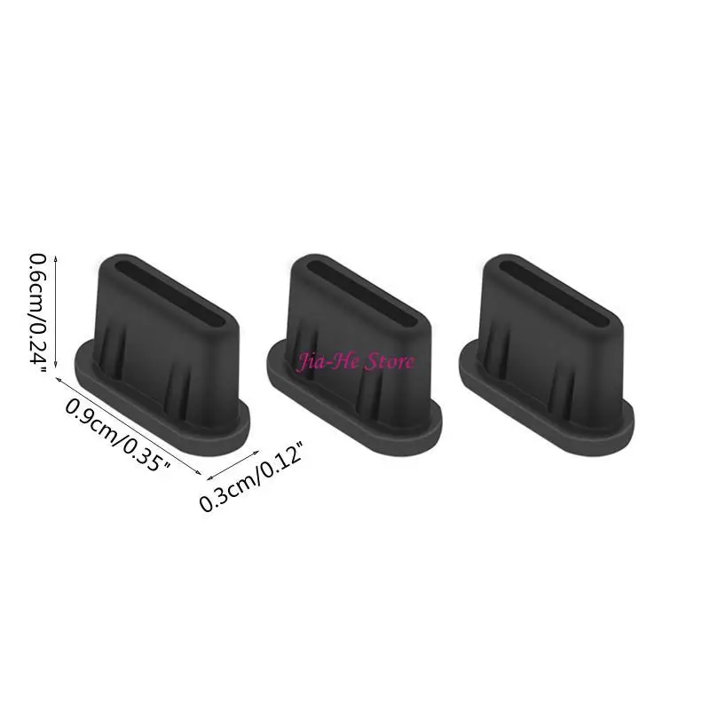 3PCS/SET Silicone Dust Plugue Type-C Интерфейс-крышка пыли для Mini 3