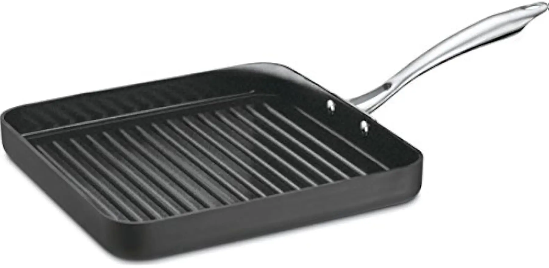 

11-дюймовая квадратная сковорода-гриль с антипригарным керамическим покрытием, безопасная в духовке и энергоэффективная