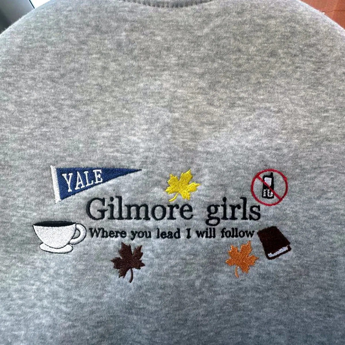 Gilmore Girls Embroidered Sweatshirt Vintage Unisex Star Hollow Connecticut Pullover Autumn Thick Warm Luke's Dinner Jumper