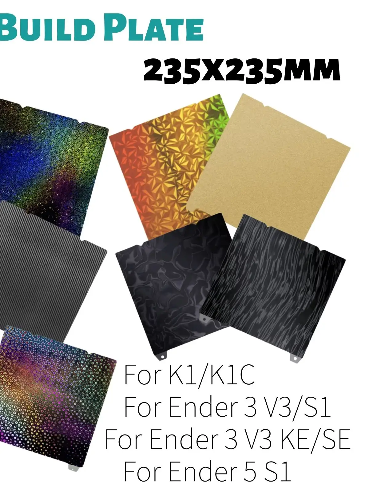 Płyta drukująca Creality K1 K1C Ender 3 V3 235×235mm PEI PEO, blacha ze stali sprężynowej do podgrzewanego stołu, akcesorium do Ender 5 S1 Ender3 V3 SE — zdjęcie produktu 7