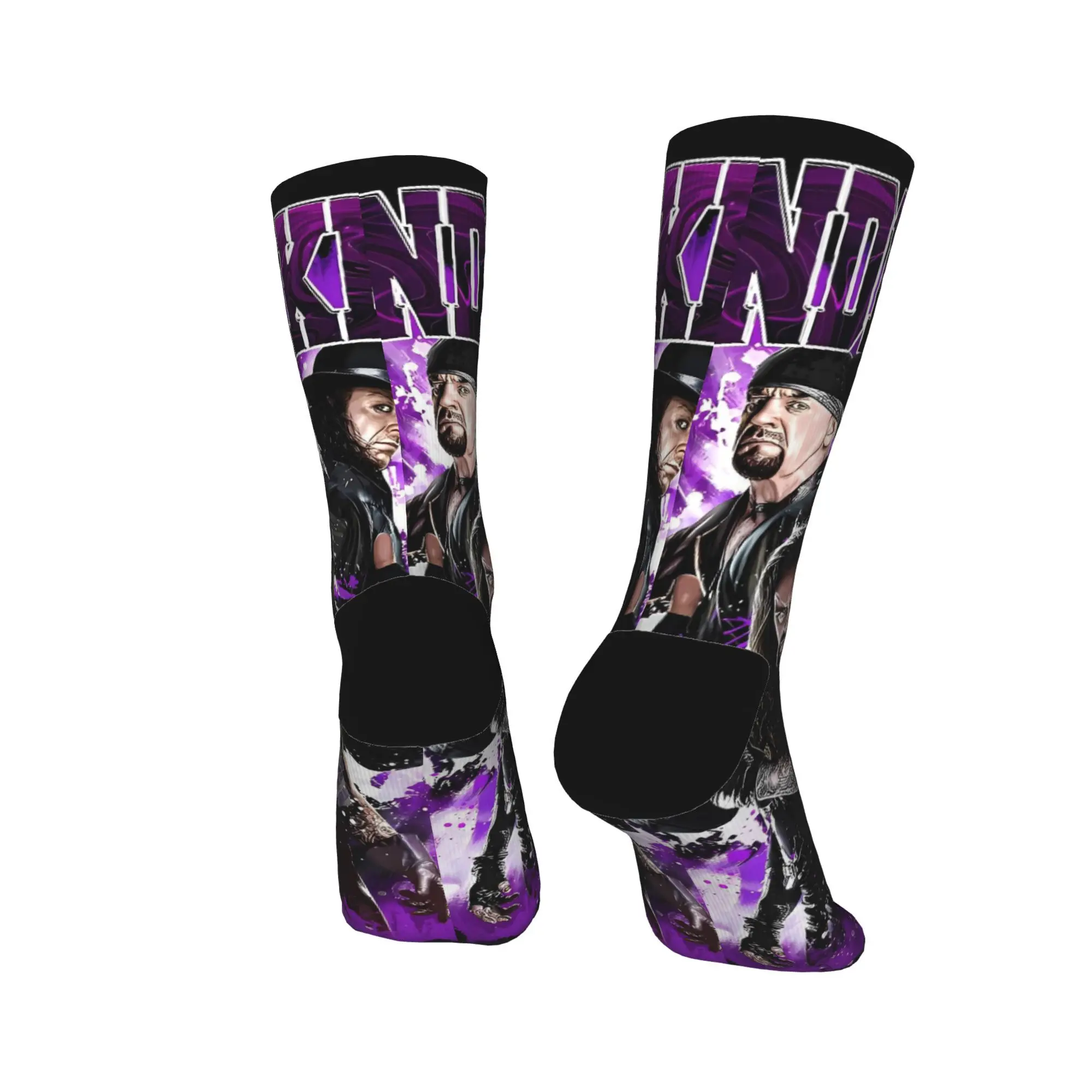 언더테이커 레슬링 스타킹 패션 양말 남성용 중간 부드러운 양말 겨울 야외 디자인 미끄럼 방지 양말 생일 선물