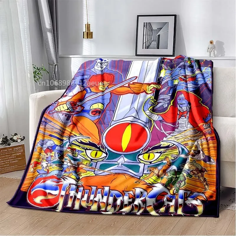 Thundercats Flannel Blanket Cartoon Soft Cover Lightweight Warm Plush Childre Gifts Bed Sofa Chair All Season Blanket