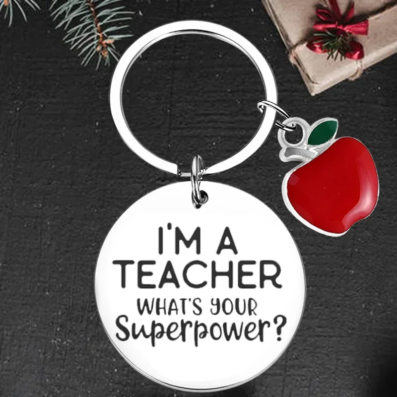 

Cute Teacher Gift Keychain Pendant Teacher Appreciation Gift Key Chains Appreciation Graduation Gift