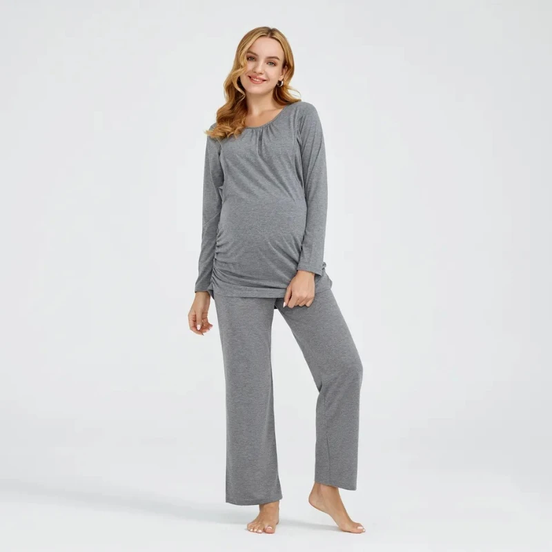 

Nursing Maternity Womens Clothing Sets Long Sleeve Pajamas Clothes for Pregnancy Women Breastfeeding Sleepwear Homewear