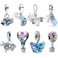 Charms Plata De Ley 925 Silver Luminous Firefly Hot Balloon Fit Pandora Bracelet Women 925 Silver Pendant Beads Jewelry Hot Gift