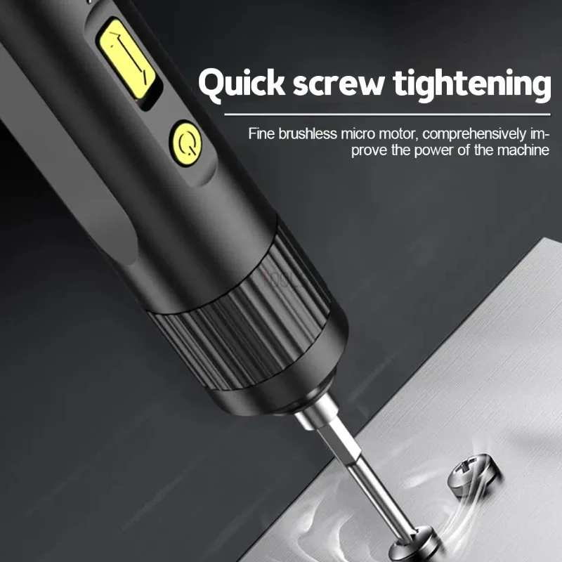 Mini Automatic Electric Screwdriver with LED Light Multi-functional Screwdriver Set Tools Portable Rechargeable Household Tootl