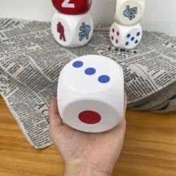 funnysquee Large Dice Stress Ball, 3.1 Inches Foam Dice Squishies Toys for Kids Board Game, to Get Your Lucky Numbers
