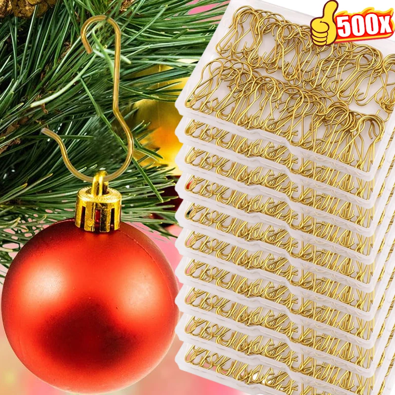 عيد الميلاد زخرفة السنانير المعدنية الفضة الذهب شجرة عيد الميلاد الكرة الشماعات المعلقة DIY بها بنفسك ديكور المنزل الطرف عيد الميلاد قلادة هوك