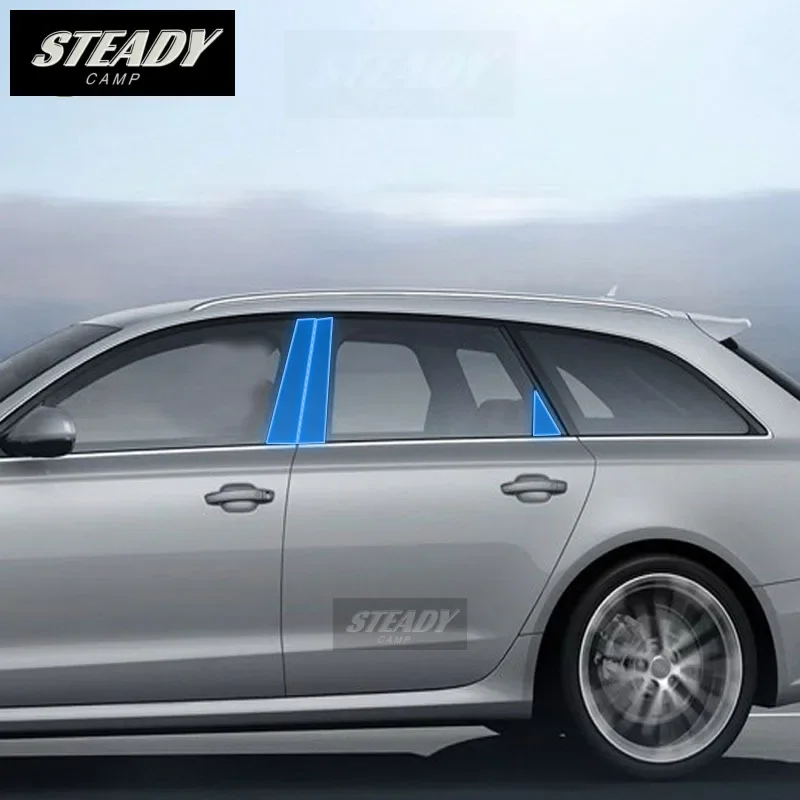 

For Audi A6 C7 2012-2017 2018 Car Exterior PPF Transparent Paint Protective Film TPU Anti Scratch BC Window Pillar Strip Refit