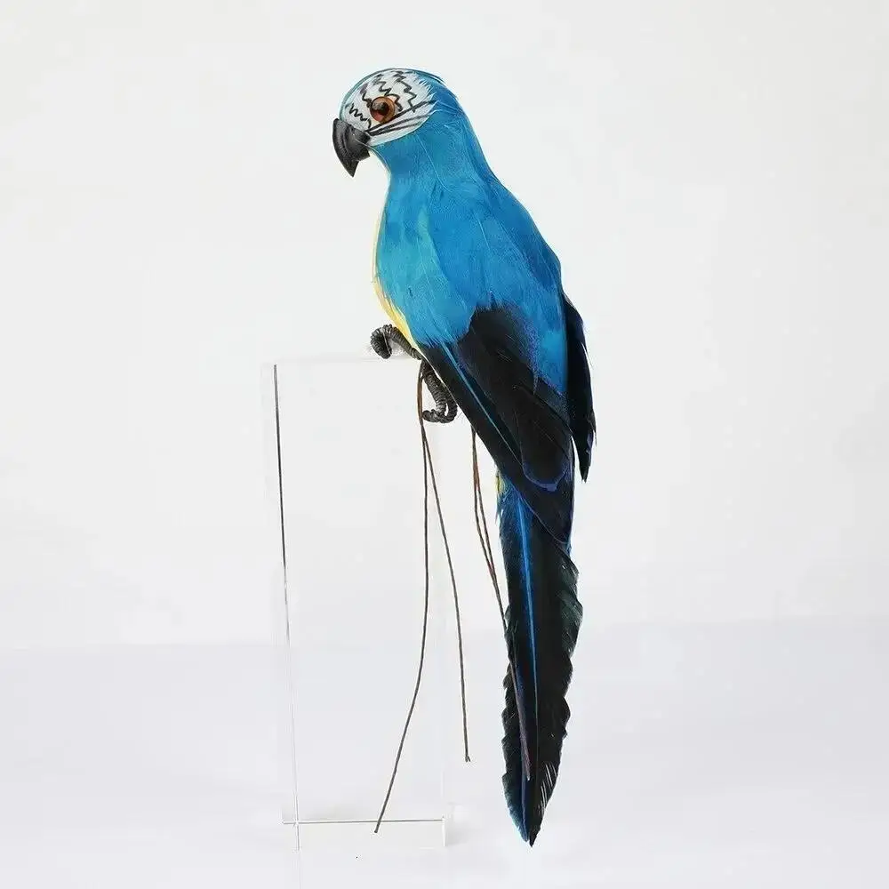2026 25/35cm Handmade Simulation Parrot Creative Feather Lawn Figurine Ornament Animal Bird Garden Bird Prop Home Decor