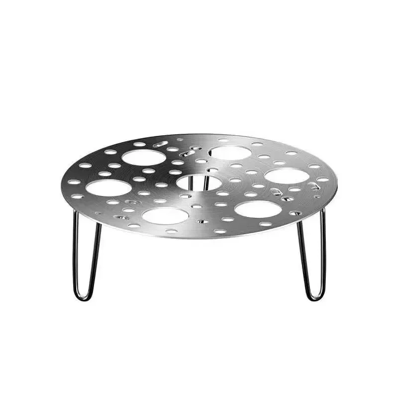 رف تبخير سميك من الفولاذ المقاوم للصدأ، قابل للطي، شبكة تبخير مستديرة، رف تبخير صغير للبيض