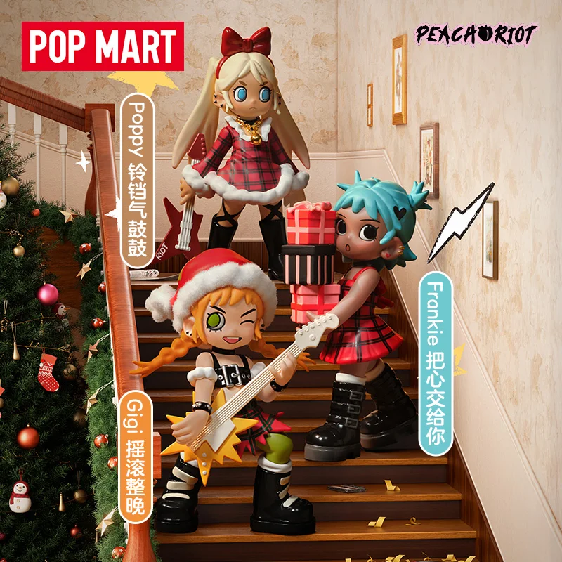 

Фигурка Popmart Lil Peach Riot «Holiday Suite» из серии, слепая коробка, загадочная коробка, Imited Edition, праздничная фигурка-сюрприз