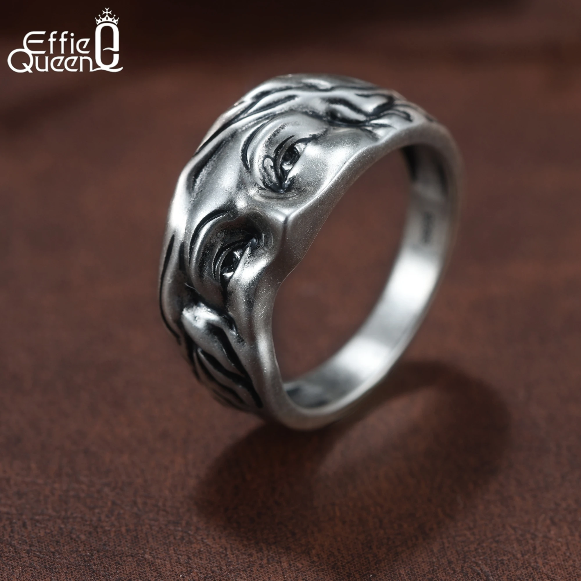 إيفي كوين 100% S925 خاتم فضي مؤكسد من الفضة الخلود مقاس 10/11/12/13 مجوهرات مأدبة للرجال والنساء NMR18 #3