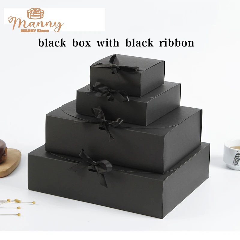 10pcs Black White Gift Box Small Gifts Packaging Box Kraft paper Bridesmaid Box,Wedding,Present,Birthday,Christmas,Party