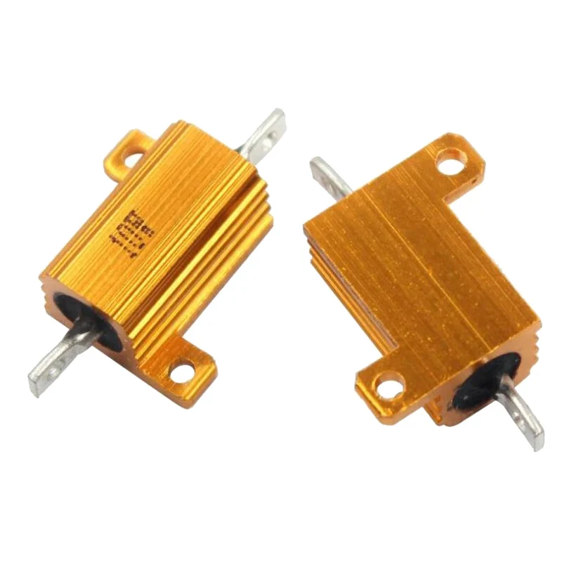 1PCS RX24 10W Aluminum Power Metal Shell Case Wirewound Resistor 0.1 0.15 0.22 0.25 0.3 0.33 0.5 0.6 0.8 1 R Ohm 0.1R-300K