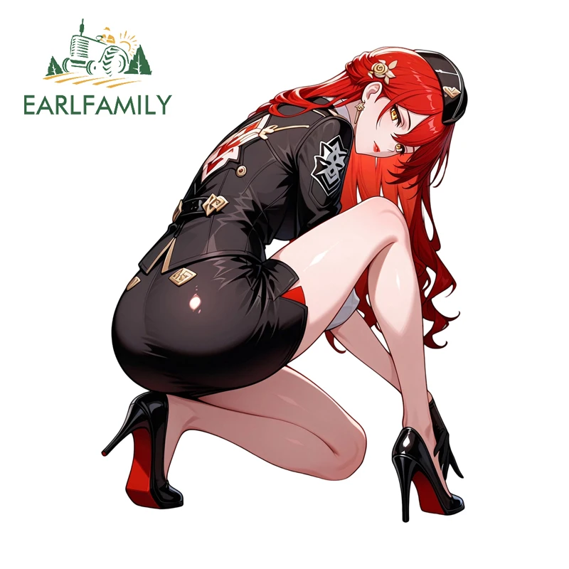 EARLFAMILY Himeko Honkai Star Rail Car Stickers Popular Anime Rearview Mirror PVC Decals Eye-catching Camper Decoration