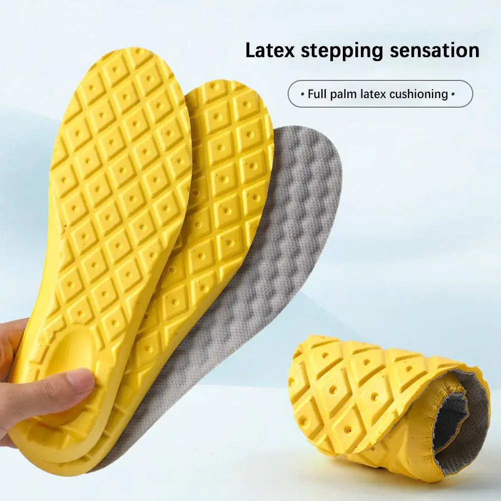 Sports Insoles Elastic Thickening Damping Breathable Absorption Odor Shoes Sweat Sports Breathable Resistant I8Q5