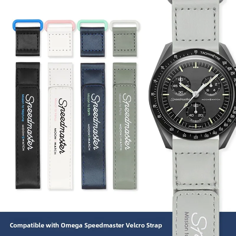 Original Design Unisex  Swatch Watch Strap Canvas Material Middle Light Glossy Medium Thickness Clasp Buckle Interface