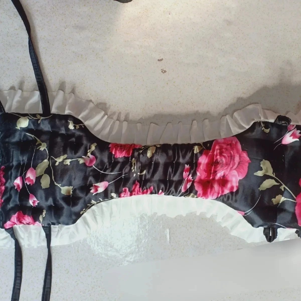 

Handmake Man Thick Leek Proof Black Floral Cotton Blended Size Puffy Big Silky Touch Lace Hem Foral T-Briefs Elastic Waist