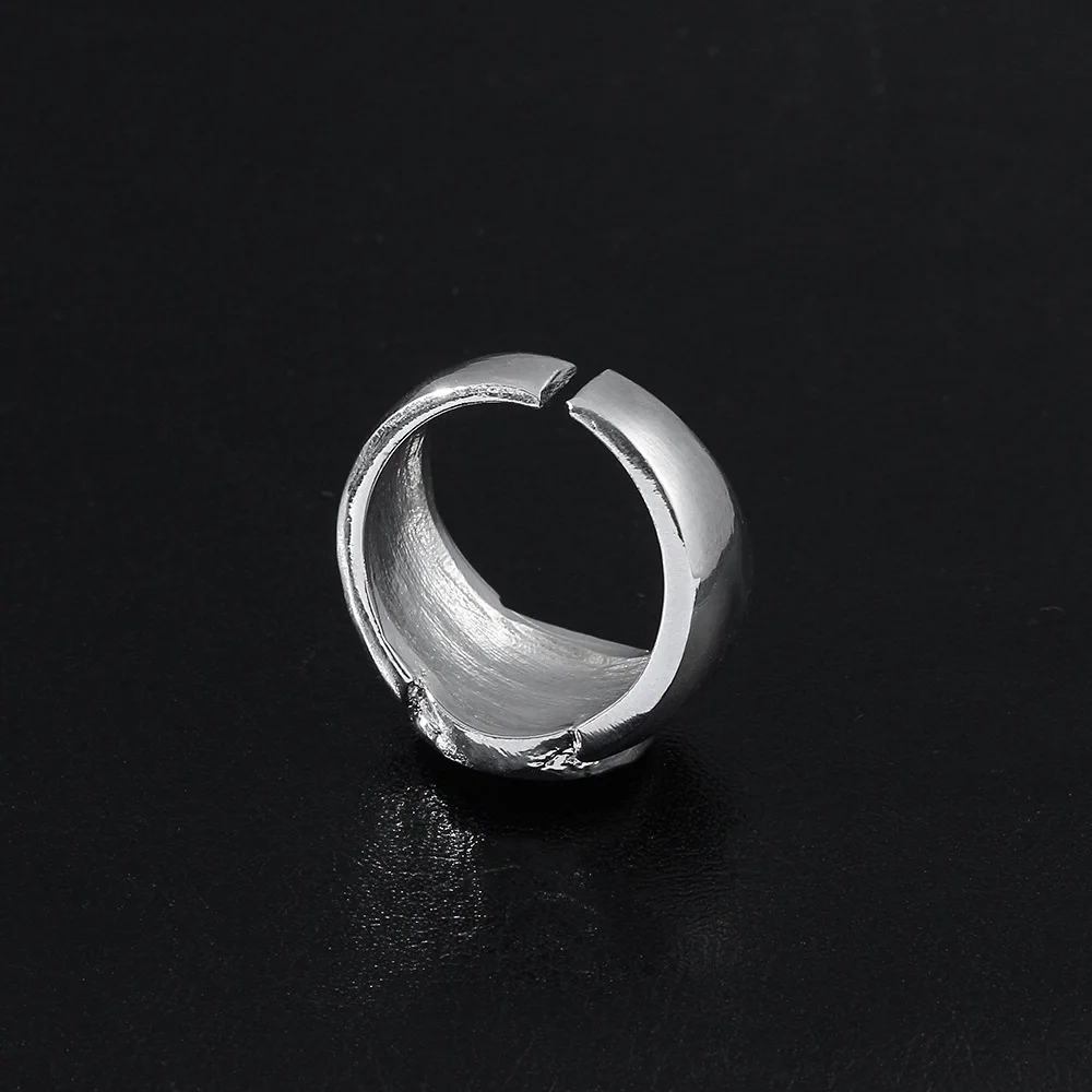 Punk Style Billiard Number Black 8 Opening Adjustable Rings Metal Alloy Rings Fashion Hip Hop Rock Jewelry For Women And Men