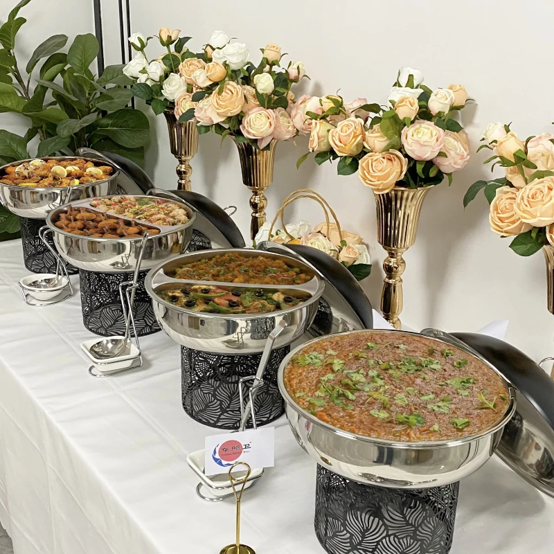 

Black Design Buffet Dishes Buffet Hotel Hot Pot Food Heater Tableware Heater Durable Buffet Supplies Hot Pot