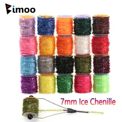 Bimoo 2pcs Fly Tying Ice Chenille Material For tying Nymphs Streamer Fly Marabou Jig Ice Jig Flies Sea Fishing Bass Pike Lures