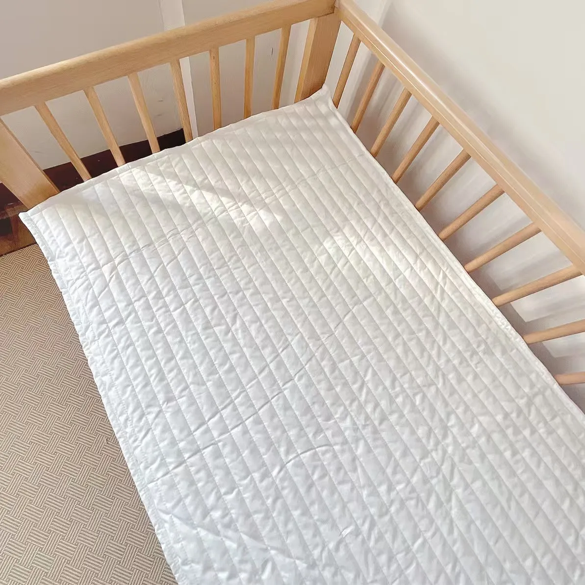 Cotton light mattress in the bedroom