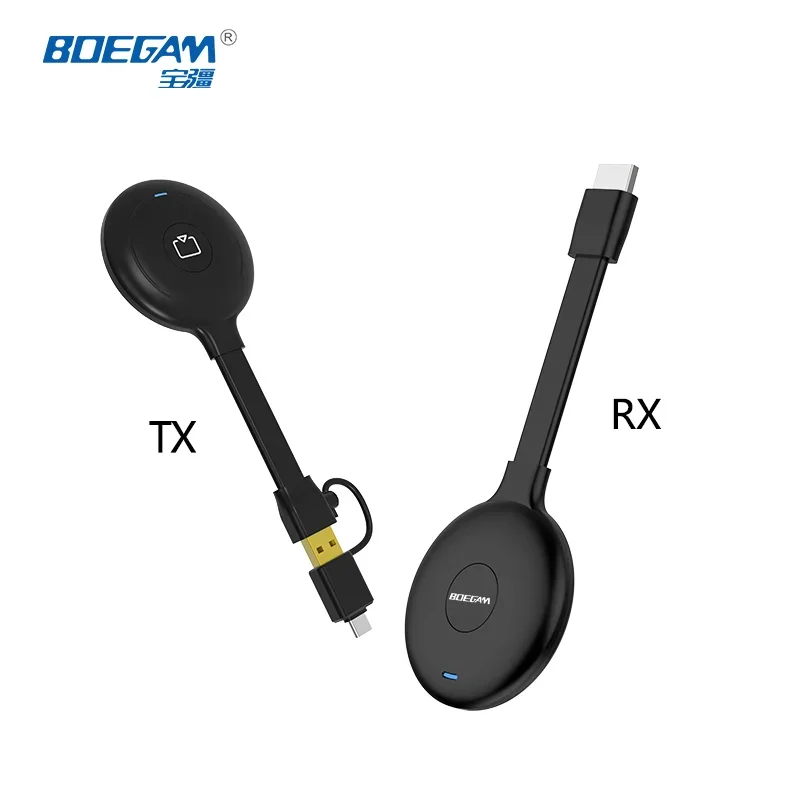 

1080P Wireless Screen Mirroring Receiver & Transmitter Set Dual Band WiFi Supports AirPlay/Miracast/DLNA