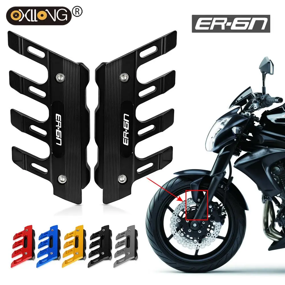 

For KAWASAKI ER6N ER-6N 2006-2018 Motorcycle Mudguard Front Fork Protector Guard Block Front Fender Anti-fall Slider Accessories