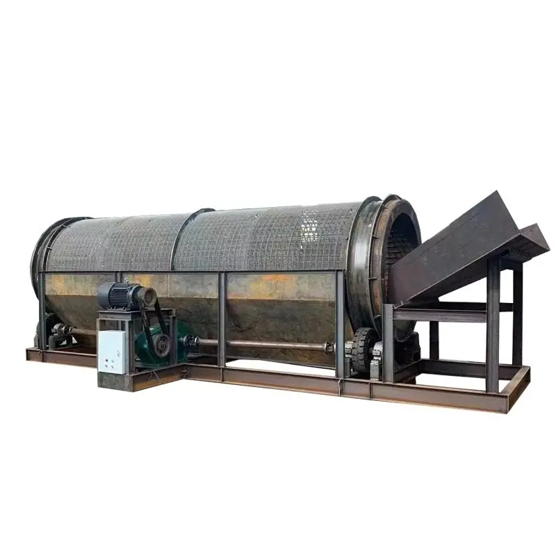 Coustom Shaftless drum sand screening machine Large mobile sand and rock separator screening machine Pig cage screening machine