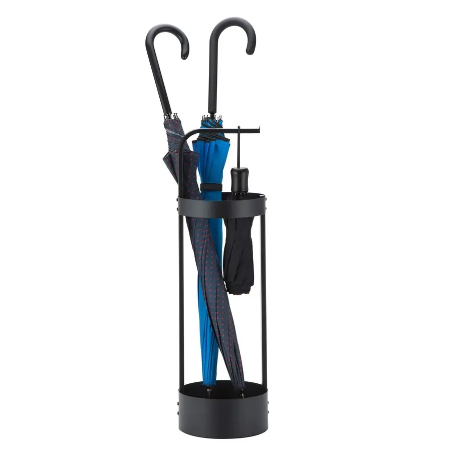 

Steel Umbrella Stand Entryway Space Saving Umbrella Holder Organiser for Front DoorBlack MK444A
