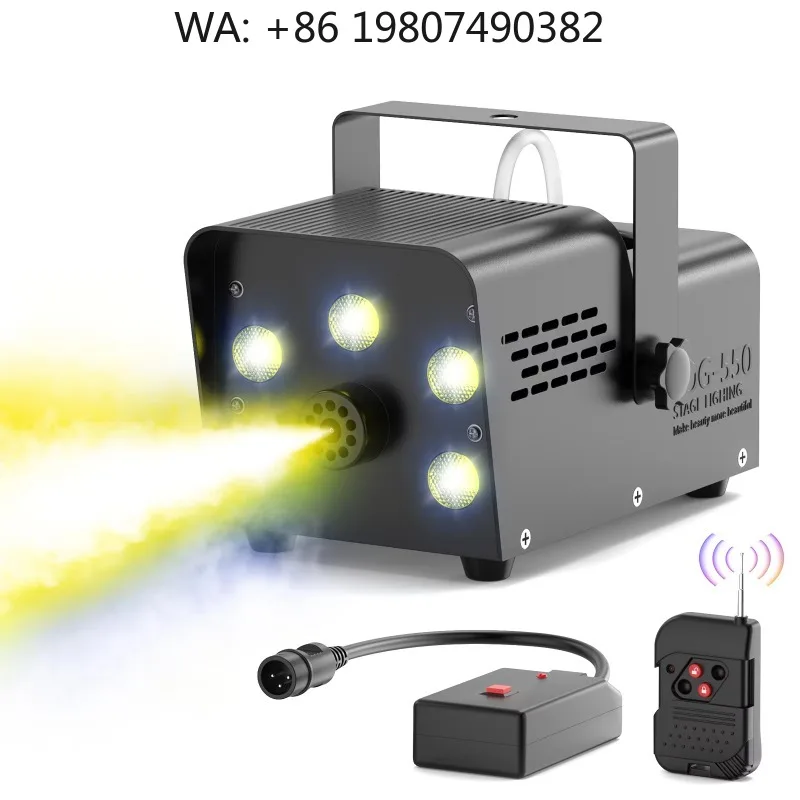 500W RGB LED Color Ejector Fog  Remote Control Smoke Projector for Disco DJ Halloween Party Stage Decoration FX
