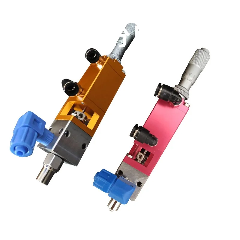 Precision Metal Micrometer Dispensing Valve Double Action Small Flow Glue Valve