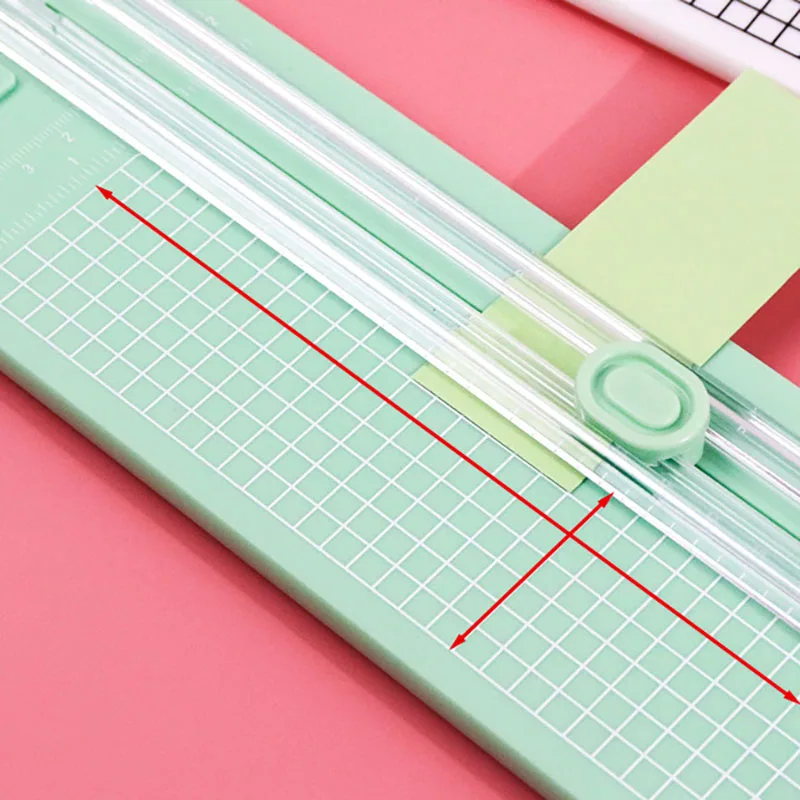 A4 Paper Trimmer with Security Safeguard & Side Ruler Portable Straight Edge Cutter for Scrapbooking Craft Paper, Photos, Label