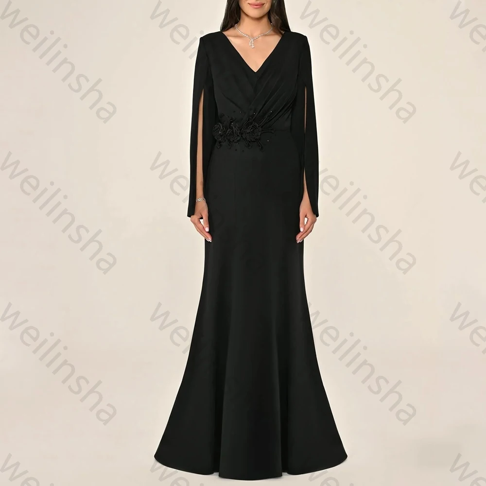 

Sexy V-Neck Pleat Mermaid Evening Dresses Elegant Celebrity Dress Exquisite High Quality Prom Party Gowns for Women Customized