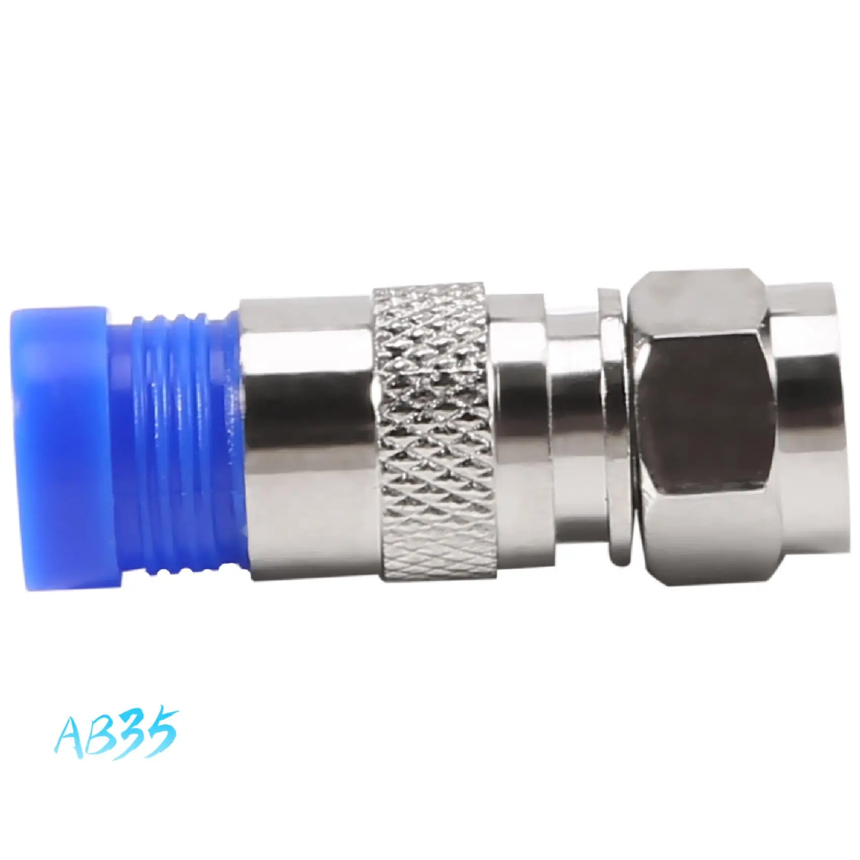 

AB35-50PCS RG6 Compression Connectors Coaxial Cable Waterproof Connection F Compression Connector RG6 Coaxial Compression Tool
