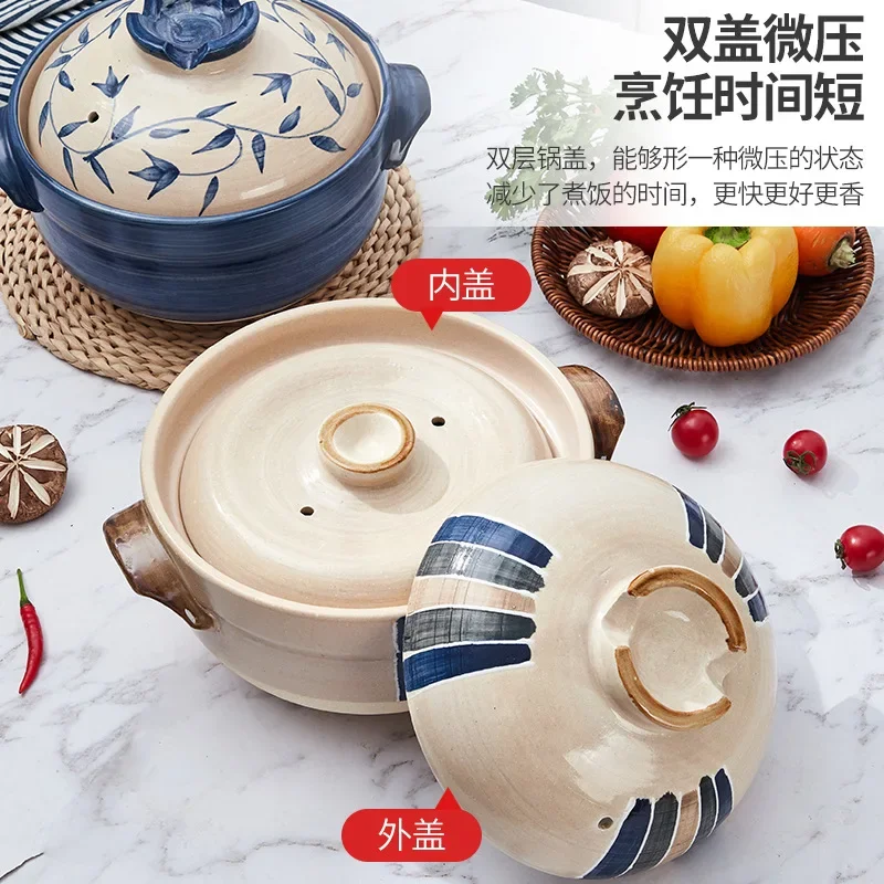 Two cover Crock pot Casserole dish Gas special Clay pots for cooking Slow cooker Ceramic cookware Hotpot casserole Cooking pot