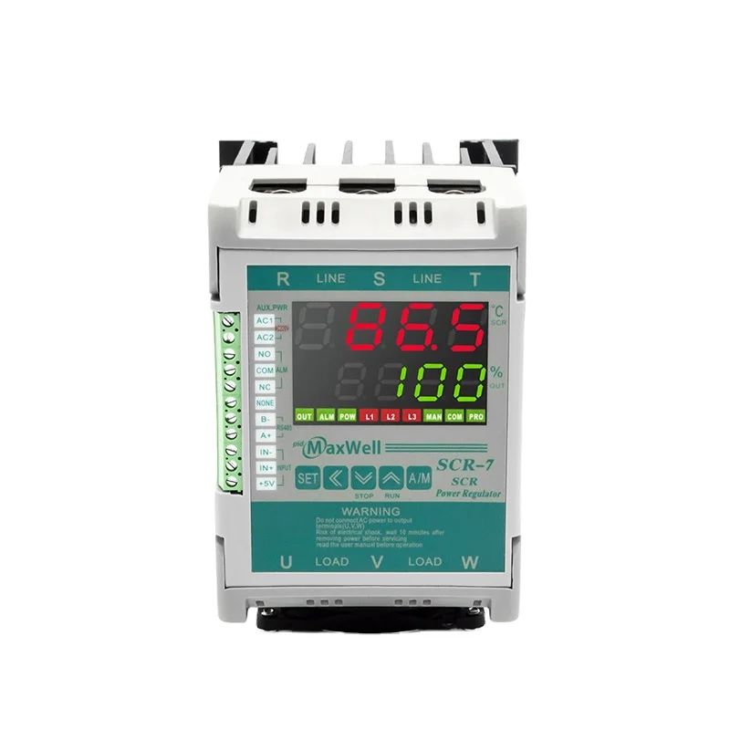 

GMAX 3-Phase Thyristor Power Regulator with RS485 & Alarm 220V AC Voltage SCR Stabilizer LED Display for Various SVC Usages
