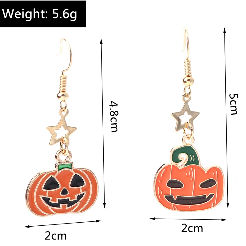 Aihua Fashion Halloween-Ohrringe, Emaille-Geister-, Skelett-, Kürbis-, Fledermaus- und Spinnen-Ohrringe für Damen, Halloween-Nacht-Party-Schmuck, Geschenke – Detail 11