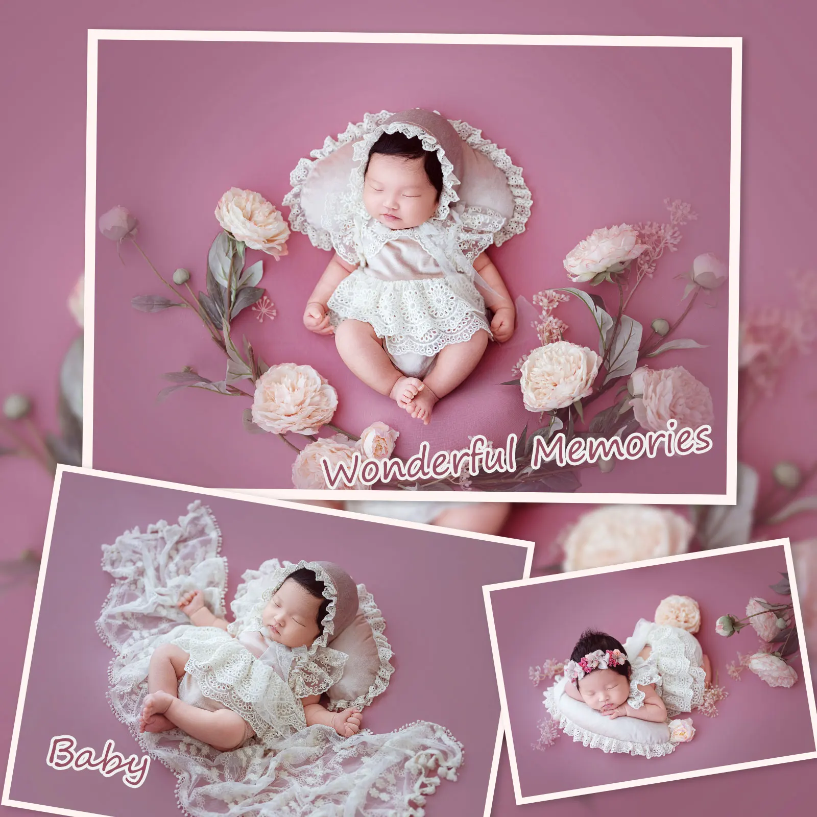 0-1 شهر الوليد التصوير الدعائم الأزهار نمط موضوع وتتسابق مع مطابقة قبعة طفلة تنورة ودعائم الأزهار لاطلاق النار