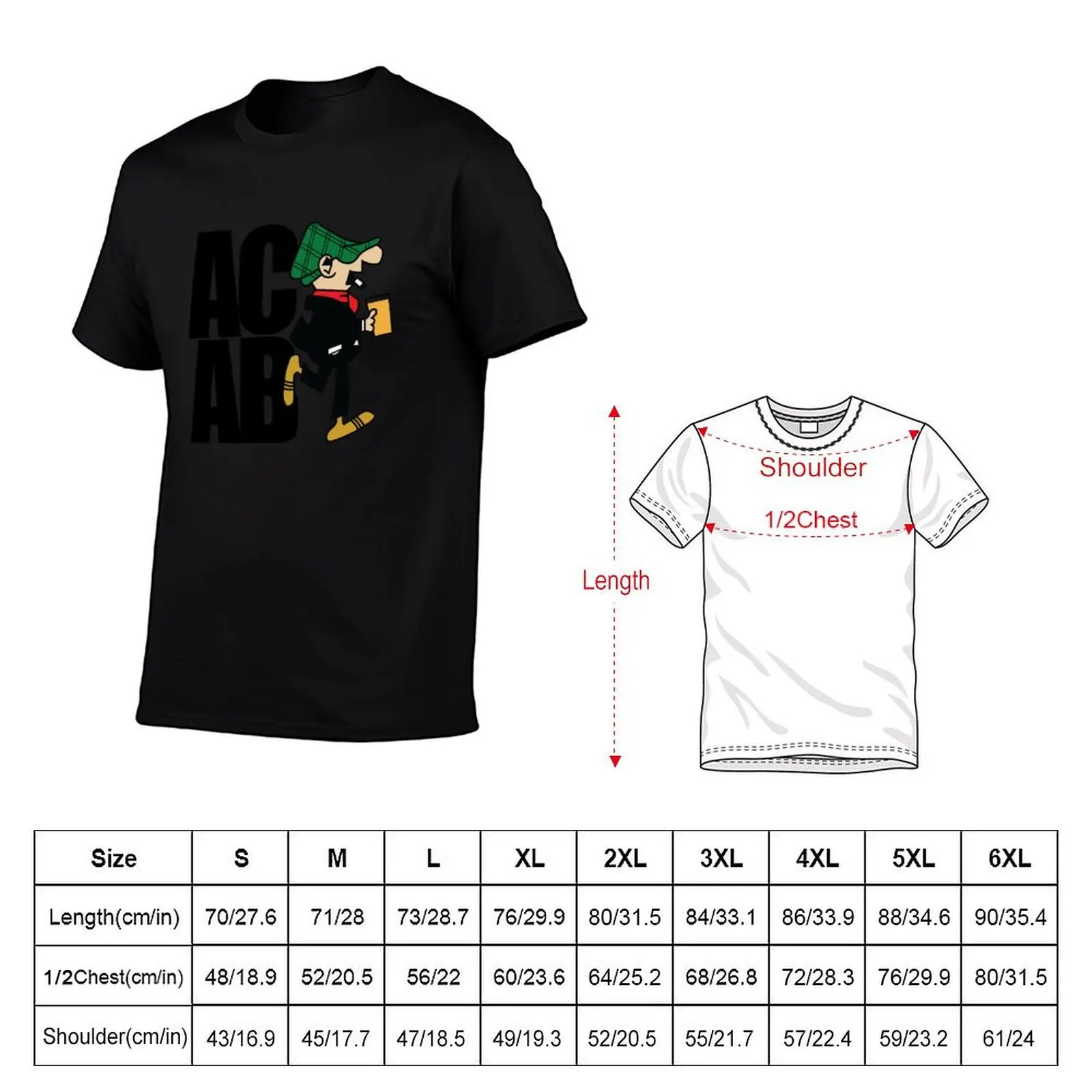 Andy Capp - ACAB T-Shirt Simple Line Art Print Tee T-Shirt