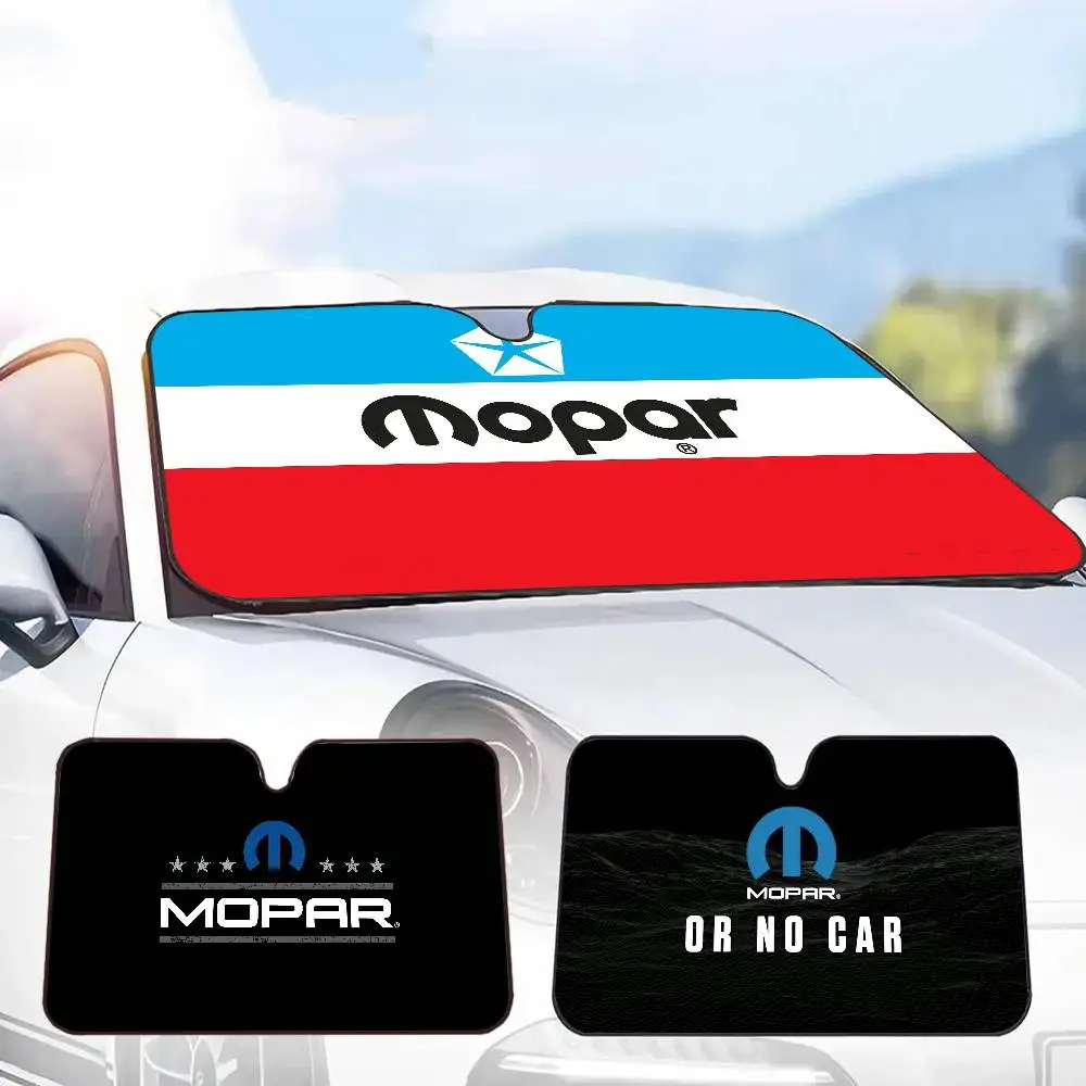 M-Mopar LOGO Car Sun Shade Front Window Sunshade for Most Sedans SUV Blocks Max Uv Rays Keep Your Vehicle Cool