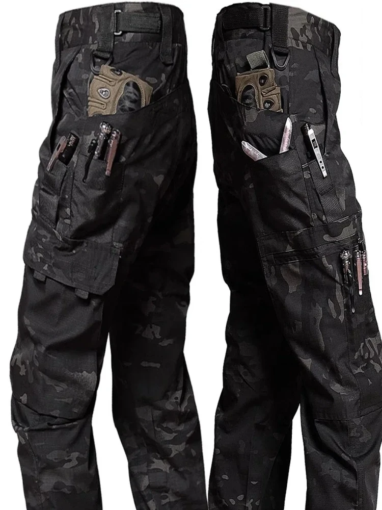 Tactische broek Heren Waterdichte waterdichte broek heren Combat-broek Outdoor Multi-pocket Slijtvaste cargobroek - afbeelding 2