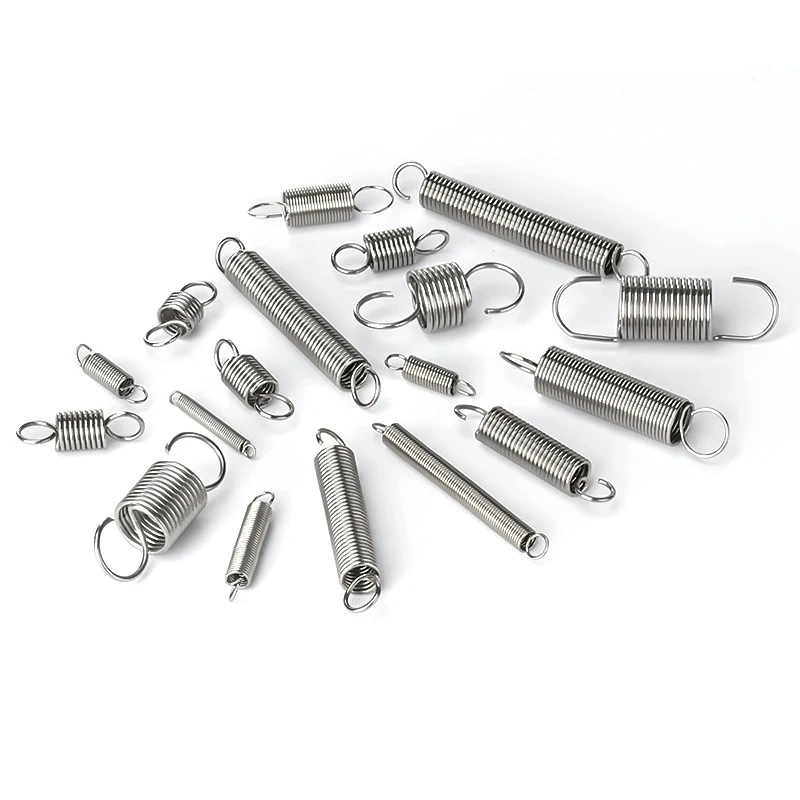 2 قطعة/الوحدة 0.8 مللي متر 1.0 مللي متر 304 الفولاذ المقاوم للصدأ التوتر الربيع مع O هوك تمديد الربيع ، OD: 6/8/10/12 مللي متر ، الطول: 20 مللي متر-120 مللي متر #4
