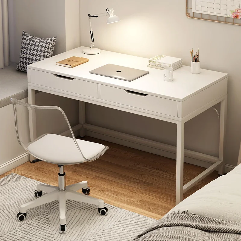 Computer desk, desktop, minimalist modern office desk with drawers, desk for home use, girl bedroom, makeup desk, dressing table