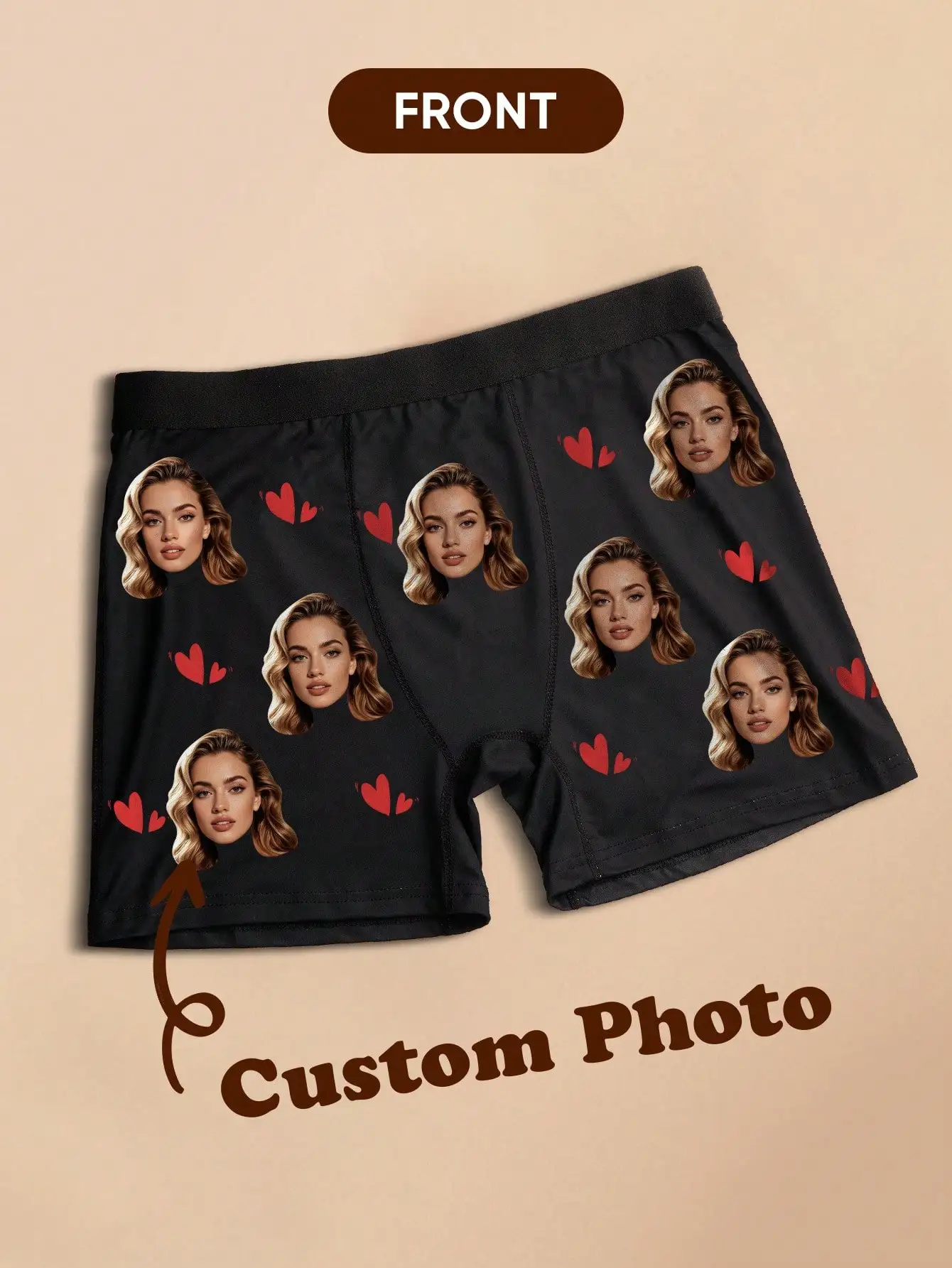 Custom Valentine Day Boxers For Men Personalized Men Underwear Custom Boxer Briefs Personalized Boxers