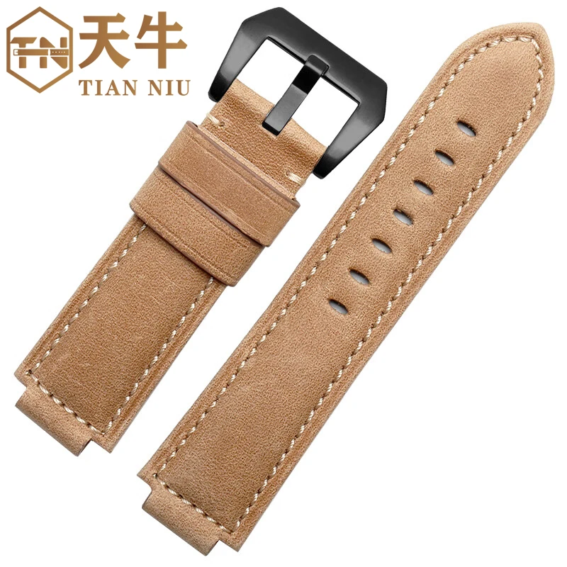 TIMEX 조수 스트랩 TW2R55500 T2N720 T2N721 T2N739 시리즈 24mm 제기 16mm 소 가죽 스트랩 남성용 팔찌 액세서리 선물 도구